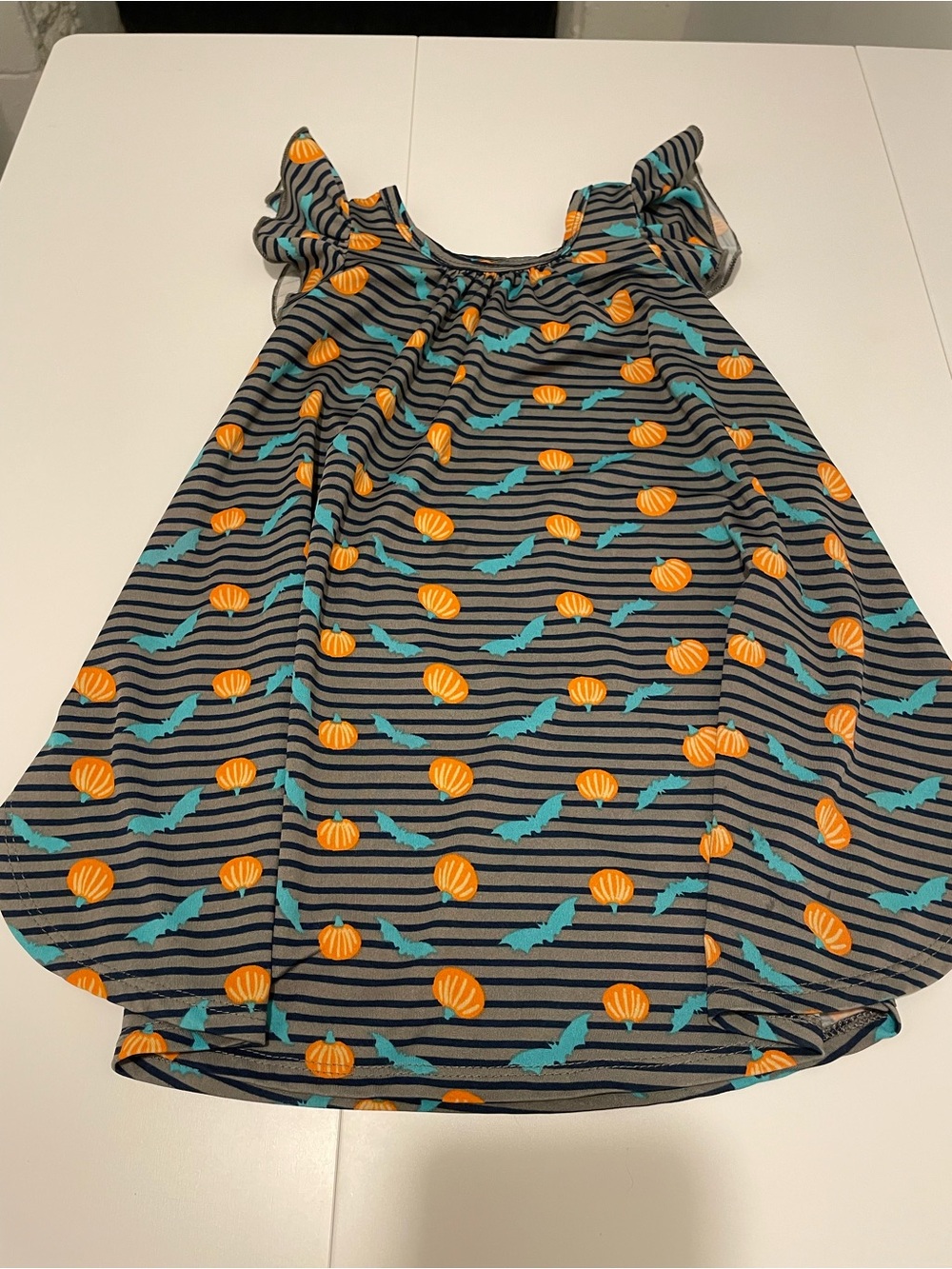 Dot Dot Smile Brand Toddler Size 2T Flutter Sleeve Swing Dress Halloween Print